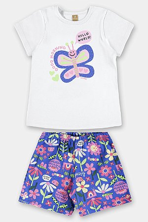 Pijama Borboleta Azul - Tam 1 - Up Baby