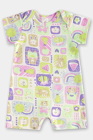 Macaquinho Maça Rosa/Verde - Tam P - Up Baby