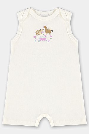 Macaquinho Regata Fazendinha Rosa - Tam RN - Up Baby