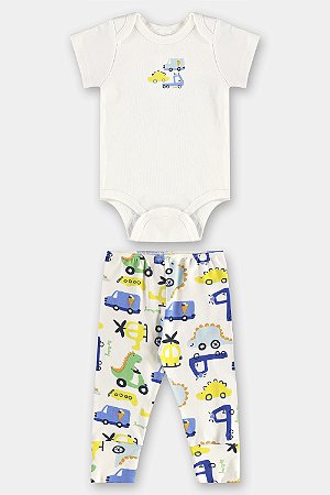 Conjunto Body Calça Carros - Tam M - Up Baby
