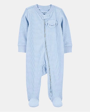 Pijama Bolso Cachorro Azul - 3m (1 a 3 meses) - Carter's
