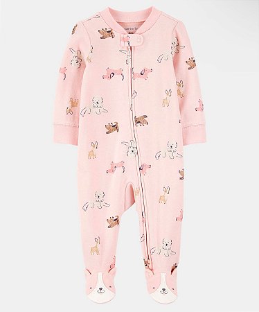 Pijama Cachorro Rosa - 3m (1 a 3 meses) - Carter's