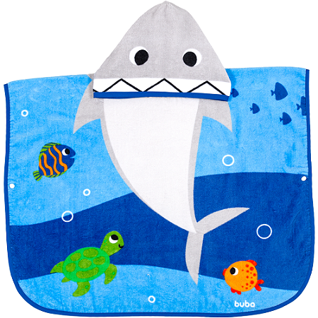 Toalha Poncho Aventuras Tubarão - Buba