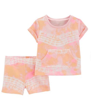 Conjunto Tie Dye Rosa/Laranja - 3T (3 a 4 anos) - Carter's