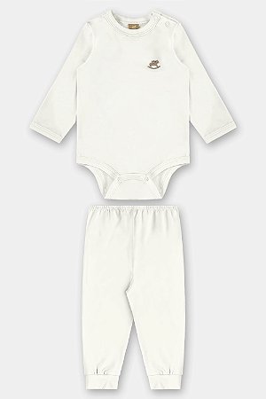 Conjunto Malha Térmica Branco - Tam G - Up Baby