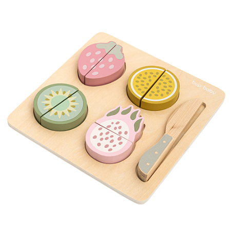 Brinquedo de Madeira Kit Frutas Com Corte - Bup Baby