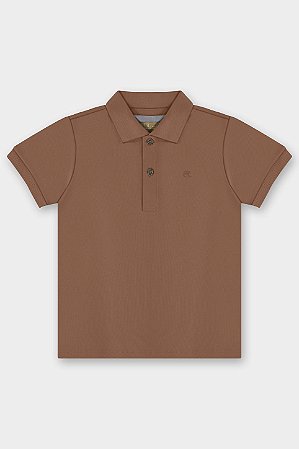 Camisa Polo Marrom Argila - Tam 2 - Up Baby