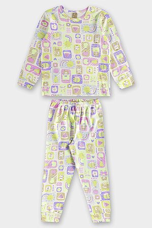 Pijama Blusa e Calça Maça Verde - Tam 6 - Up Baby