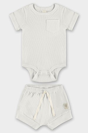 Conjunto Body/Short Sustentável Natural - Tam RN - Up Baby