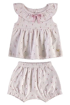 Conjunto Short Laço Rosa - Tam GG - Up Baby