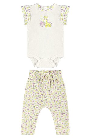 Conjunto Calça Girafa/Estrelas - Tam G - Up Baby