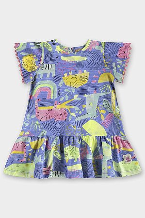 Vestido Jacaré Azul - Tam 2 - Up Baby