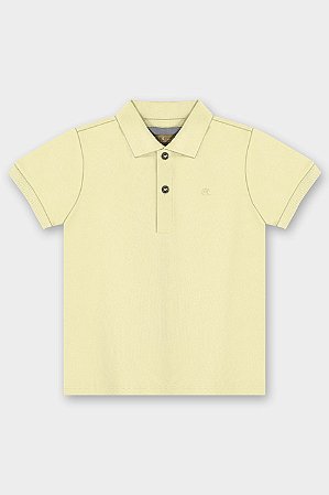 Camisa Polo em Suedine Amarelinho - Tam 2 - Up Baby