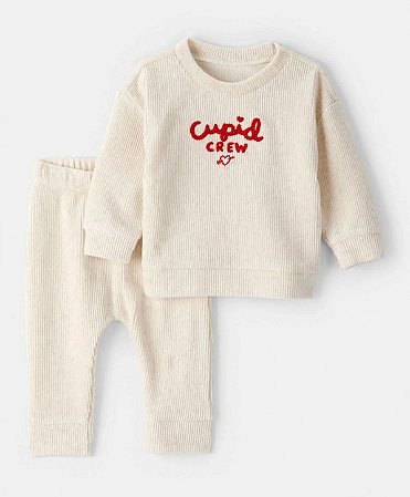 Conjunto Marfim Cupido - 6m (3 a 6 meses) - Carter's