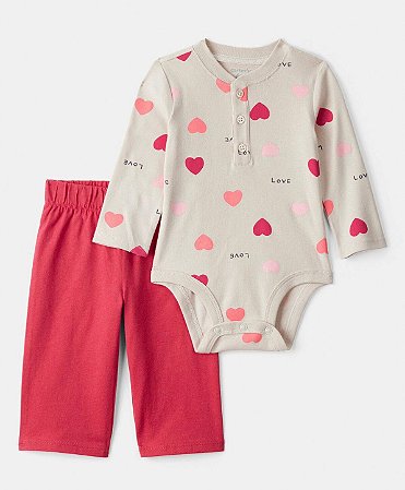Conjunto Body Coração - RN - Carter's