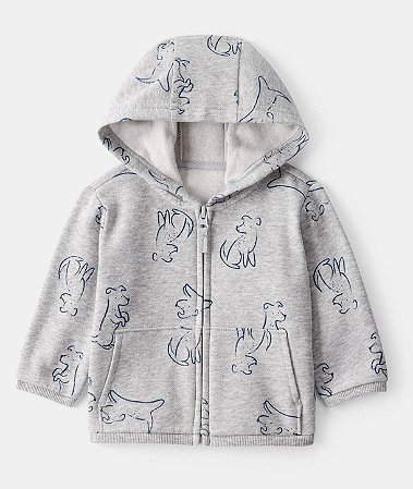 Casaco Moletom Dog Cinza - 24m (18 a 24 meses) - Carter's