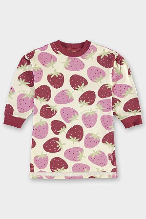Vestido Morango Vermelho/Rosa - Tam 6 - Up Baby