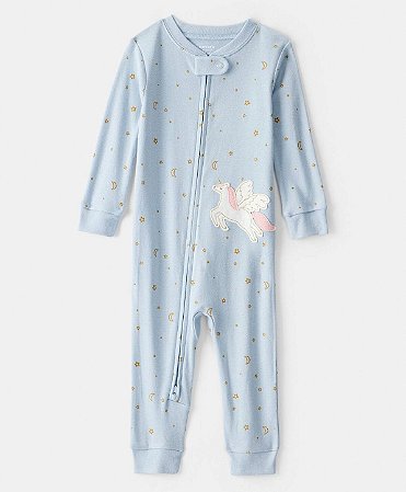 Pijama Macacão sem pezinho Unic Azul - 3T (3 a 4 anos) - Carter's