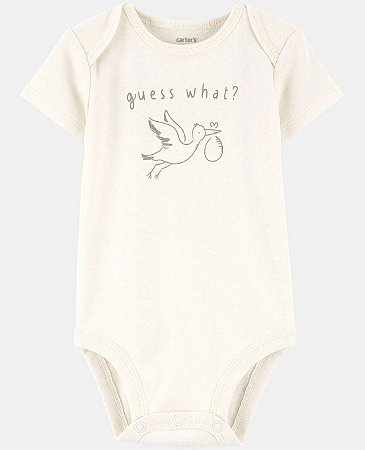 Body Gravidez Cegonha - 3m (1 a 3 meses) - Carter's