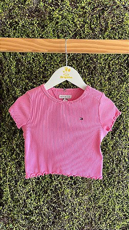 Camiseta Ribana Rosa Daisy Tam 6 (6 anos) - Tommy Hilfiger