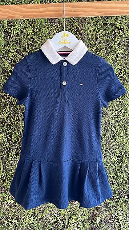 Vestido Gola Polo Azul Marinho Tam 2 - Tommy Hilfiger