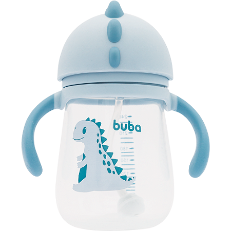 Copo com dispositivo Canudo Dino Azul - Buba