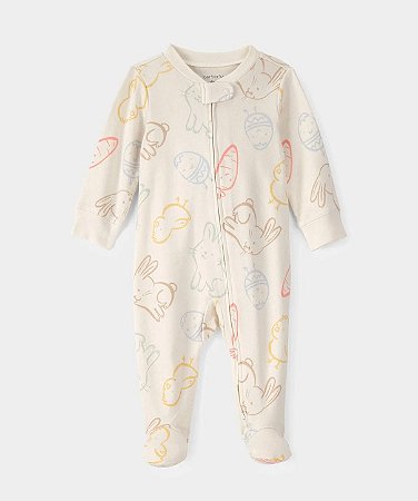 Pijama Macacão Creme Easter - 3m (1 a 3 meses) - Carter's