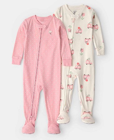 Kit 2 Macacões Sorvete Rosa - 2T (2 a 3 anos) - Carter's