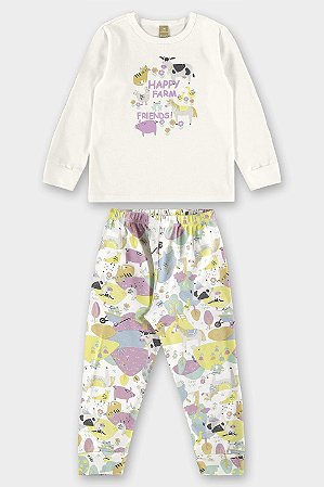 Pijama Blusa e Calça Farm Rosa Tam 1 - Up Baby