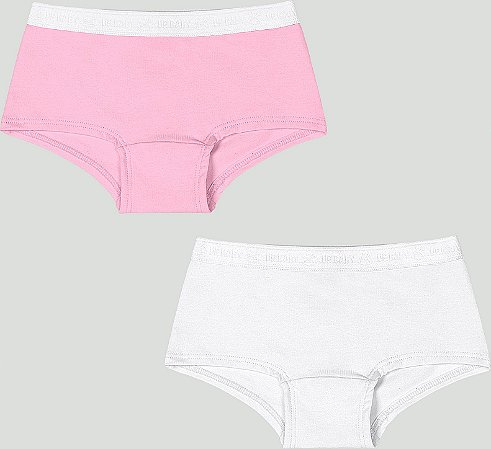 Kit 2 Calcinhas Rosa Dreams/Branca Tam 4 - Up Baby