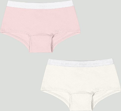 Kit 2 Calcinhas Rosinha/Branca Tam 2 - Up Baby
