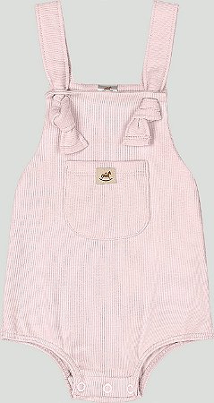 Jardineira Ribana Canelada Rosa Bebe Tam M - Up Baby