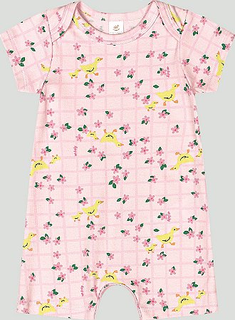 Macaquinho Patinho Rosa Tam P - Up Baby