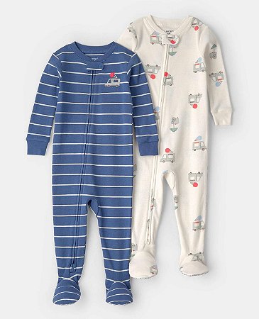 Kit 2 Macacões Azul Sorvete - 3T (3 a 4 anos) - Carter's