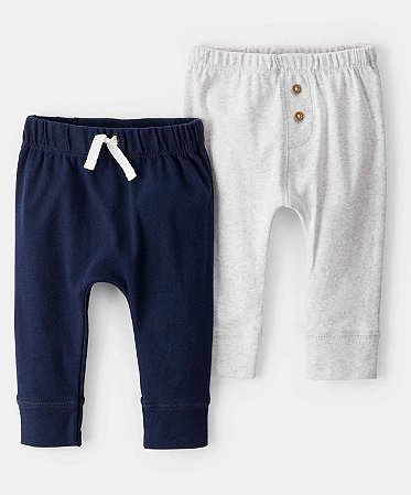 Kit 2 Calças Azul/Mescla - 18m(12 a 18 meses) - Carter's