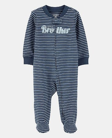 Pijama Macacão Irmãozinho Azul - 9m (6 a 9 meses) - Carter's