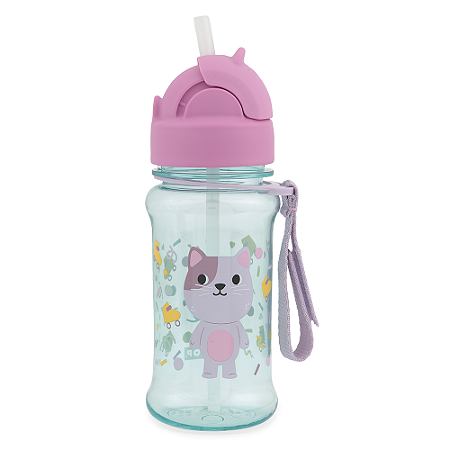 Garrafa Flip Tritan 355 ml Besties Gatinha - Skip Hop