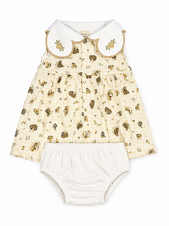Vestido Gola Calcinha Capivara Girl Tam G - Mini & Co