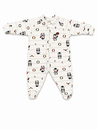 Macacão Zíper Pinguim Navy Tam RN - Mini & Co