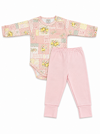 Conjunto Body/Calça Limão Tam M - Mini & Co