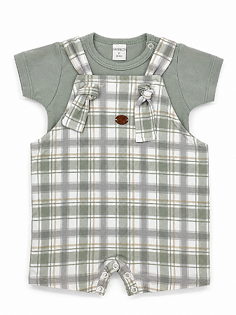 Conjunto Body Jardineira Capivara Boy Tam GG - Mini & Co
