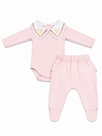 Conjunto Body Gola Mijão Limão - Tam P - Mini & Co