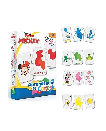 Jogo Aprendendo as Cores Mickey - Novo Papel