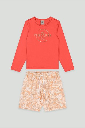 Conjunto UV Bermuda Laranja Timeless - Tam 1 - Quimby