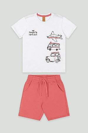 Conjunto Bermuda My Favorite Vehicles - Tam 6 - Up Baby