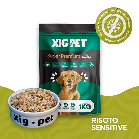 Alimentação 100% Natural Sem Congelar - Risoto Sensitive - 1 kg
