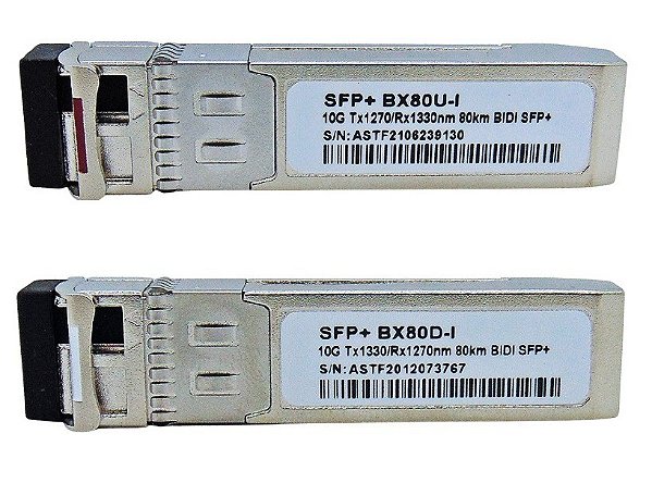 SFP+ 10G 80KM LC BIDI TX1270-RX1330NM BX80U-I/ TX1330-RX1270NM BX80D-I - PAR