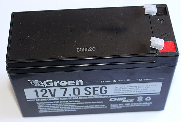 Bateria Selada Modelo 12V 7A SEG Marca Green/ChipSce