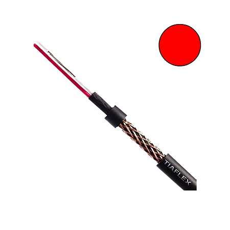 Cabo Microfone Balanceado Noiselless AF(T) 2 x 22 AWG (2x0,30mm2) - Vermelho rolo com 100 metros