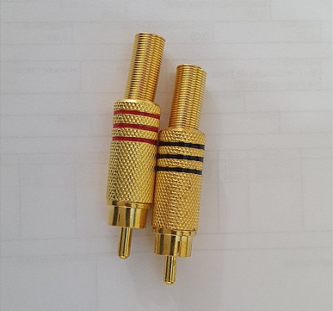 Plug RCA gold 6mm Pt e Vm o Par - Tblack